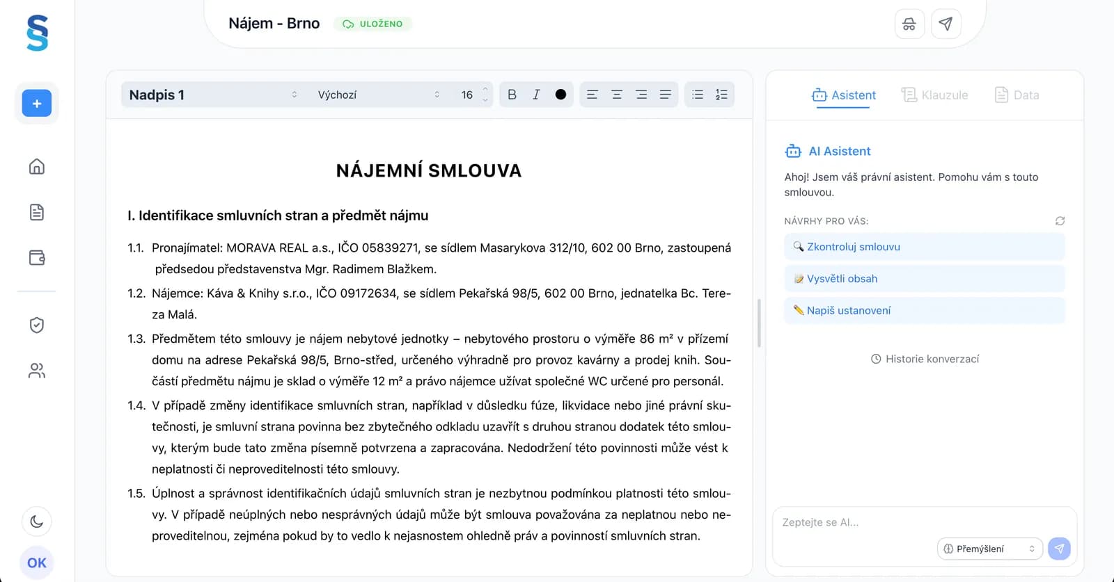 Náhled projektu SmluvníStudio